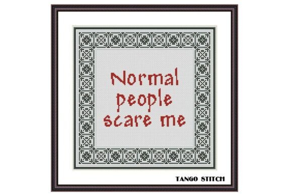 Download Normal People Funny Cross Stitch Pattern - Premium Resources