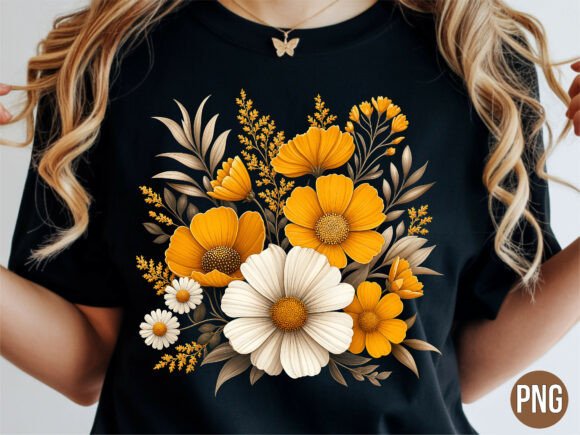 Download Fall Sunflowers White Daisy PNG T-Shirt - White daisy png Collection
