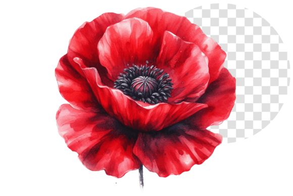 Download Poppify Watercolor Red Poppy Clipart - Red poppy Collection