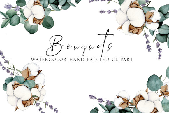 Download Watercolor Bouquets Hand Painted Clipart - Hand painted clipart Collection